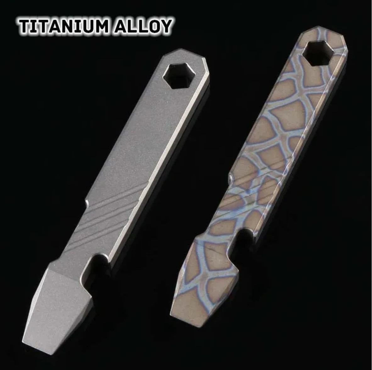 Various Styles Titanium Alloy Wrench Crowbar Pry Bar Bottle Opener EDC Multifunctional Screwdriver Outdoor Portable Pocket Tools