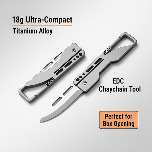 Titanium Alloy Keychain Mini Knife - New Angle
